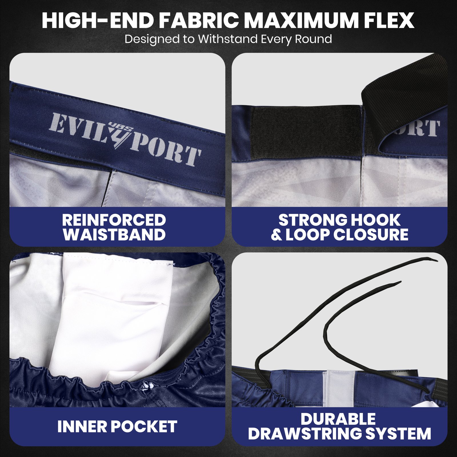 4B MMA Shorts| Lightweight High-Stretch Shorts for Men | Compression Fit, Secure Waistband & Flatlock Stitching | Grappling, BJJ, Muay Thai, Kickboxing & Gym Training Search this page - Image 4