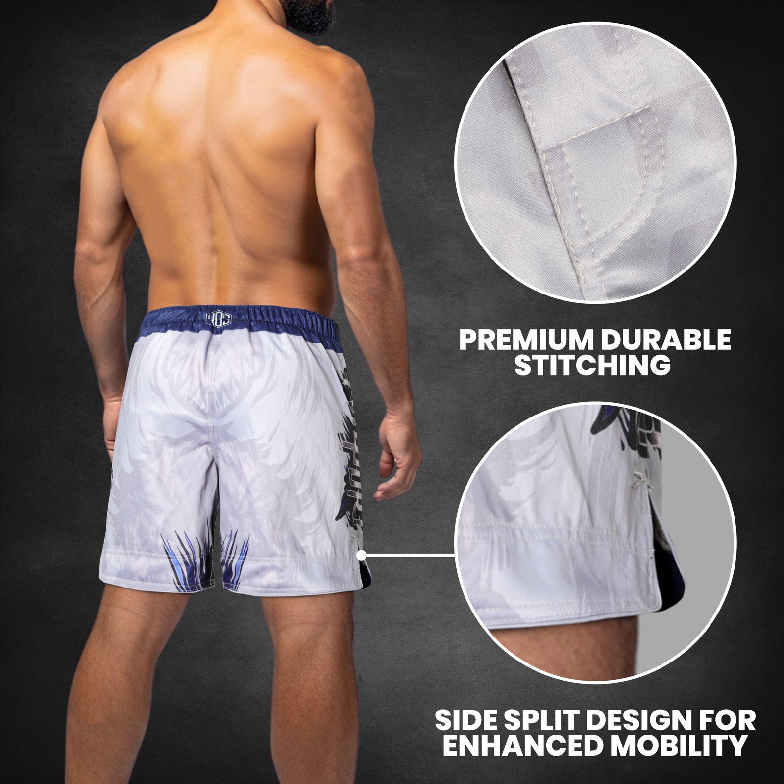 4B MMA Shorts| Lightweight High-Stretch Shorts for Men | Compression Fit, Secure Waistband & Flatlock Stitching | Grappling, BJJ, Muay Thai, Kickboxing & Gym Training Search this page - Image 6